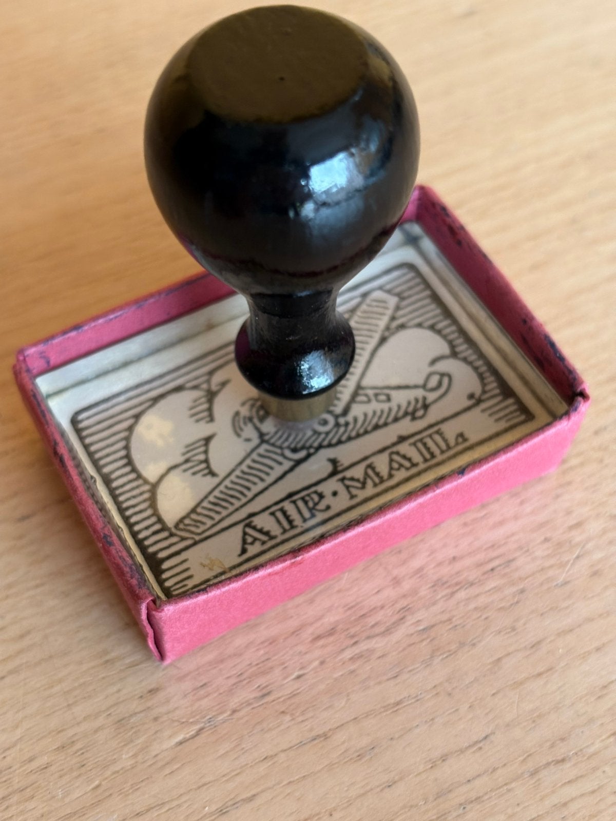 Stempel Airmail, Hobby en Vrije tijd, Ophalen of Verzenden, Gebruikt