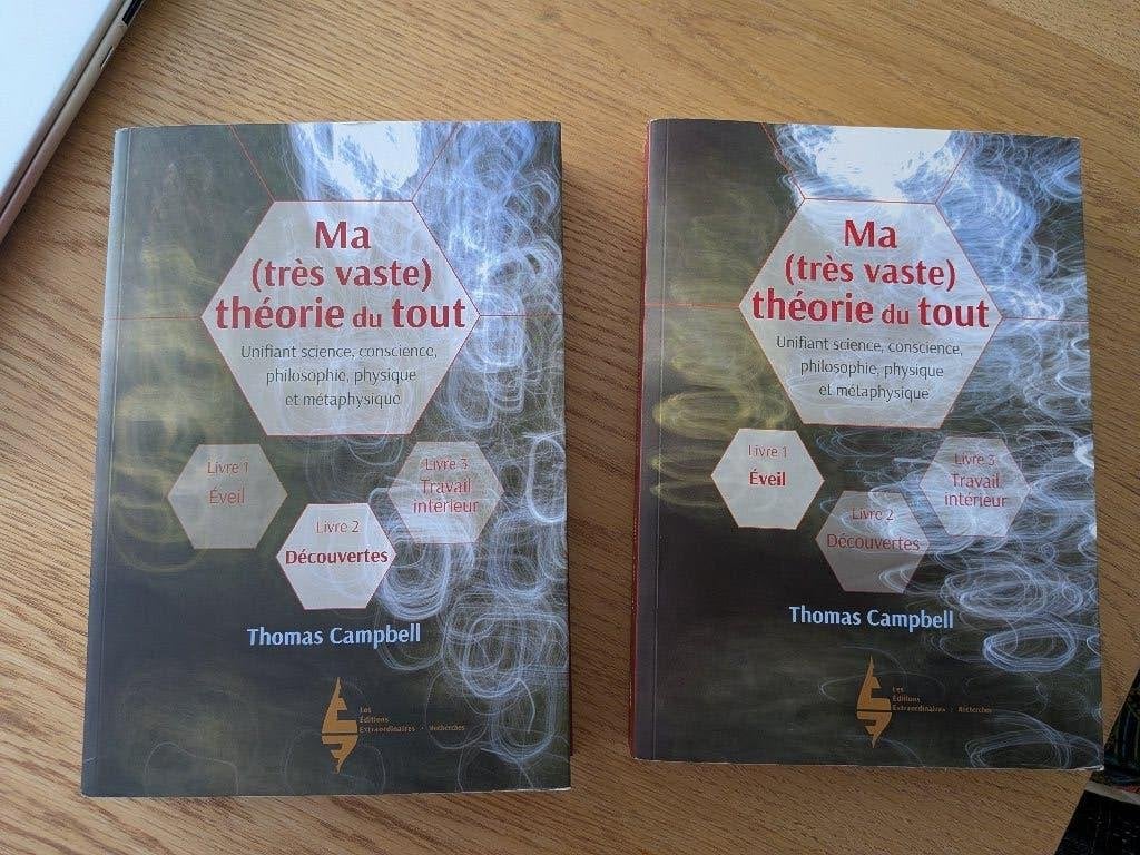 2 livres "Ma très vaste théorie du tout" de Thomas Campbell, Livres, Ésotérisme & Spiritualité, Enlèvement, Comme neuf, Spiritualité en général