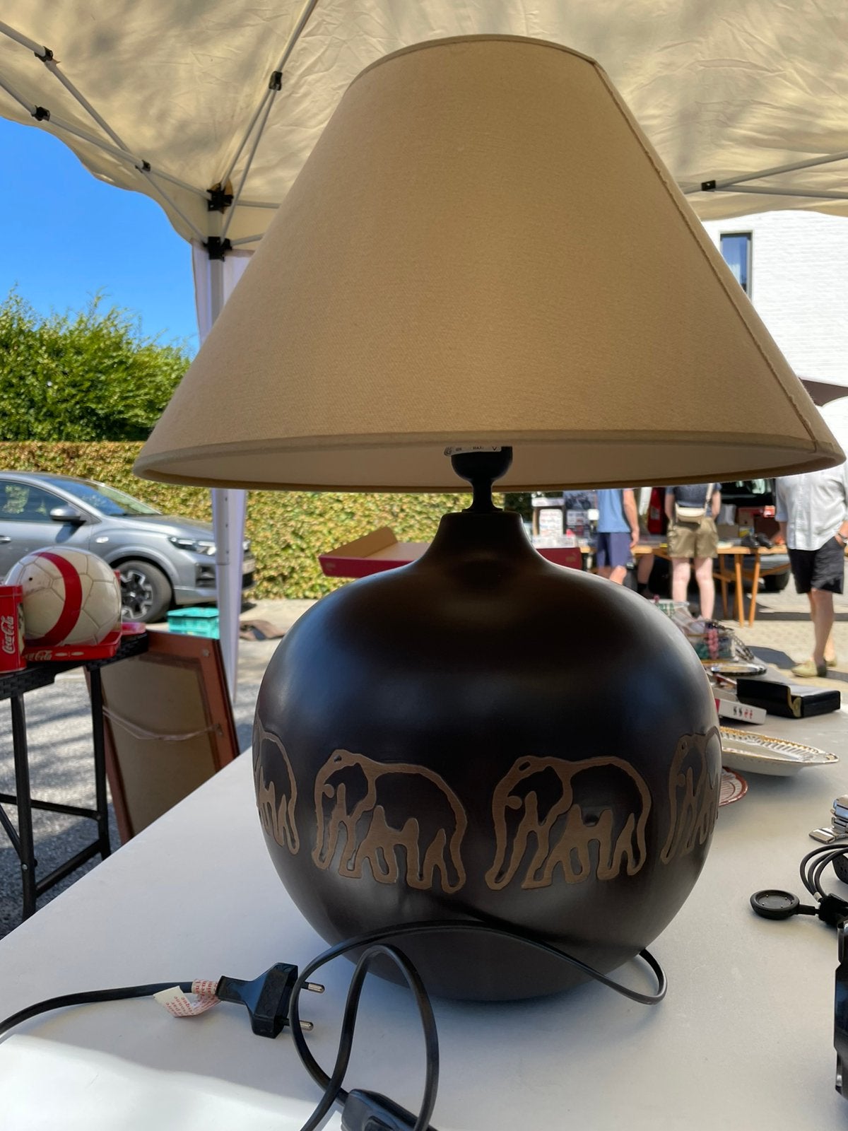 Mooie lampadere met opdruk olifanten, Huis en Inrichting, Ophalen of Verzenden, Zo goed als nieuw