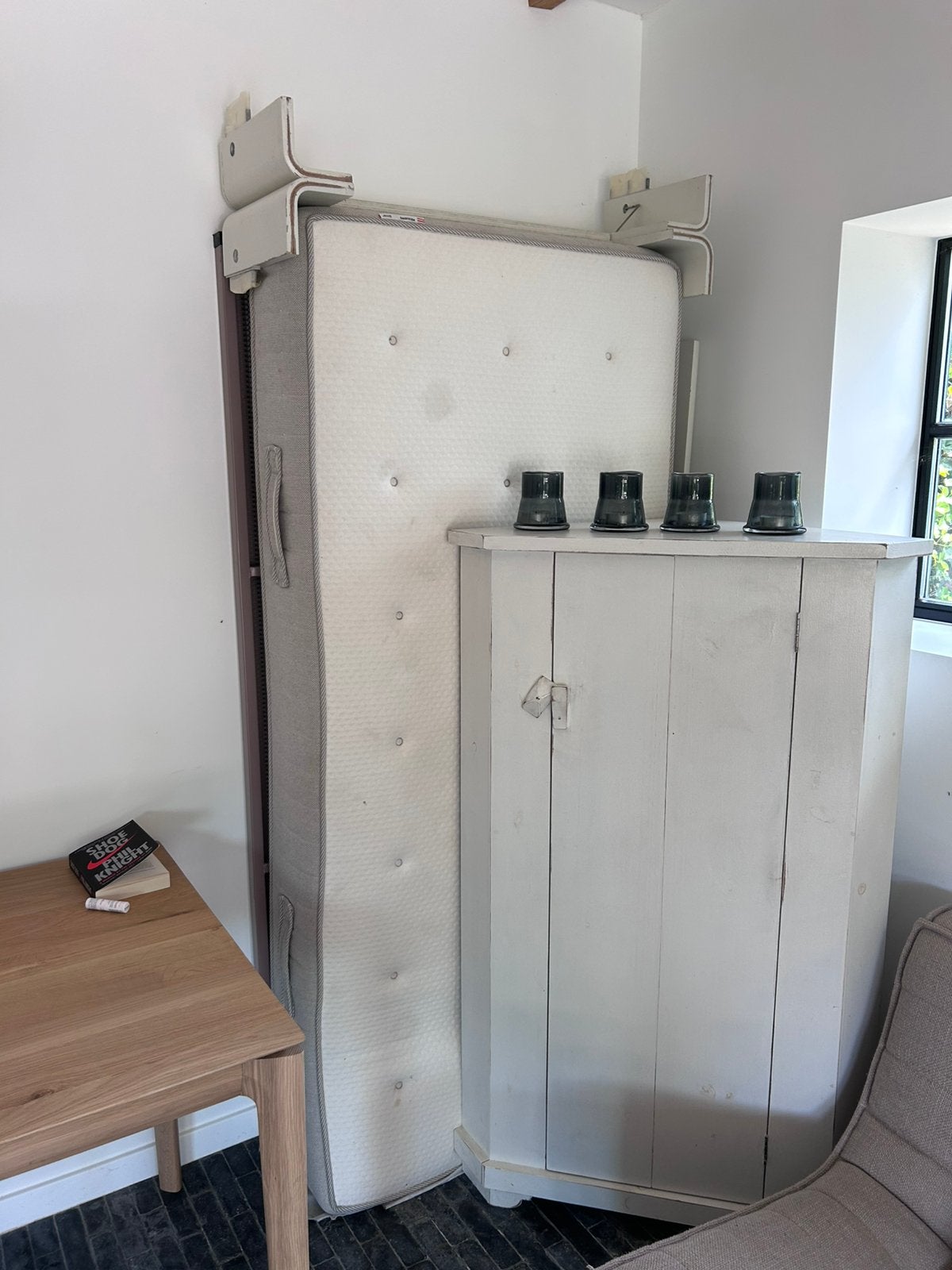 Bedframe en matras te koop!, Ophalen, Gebruikt, 90 cm, Eenpersoons