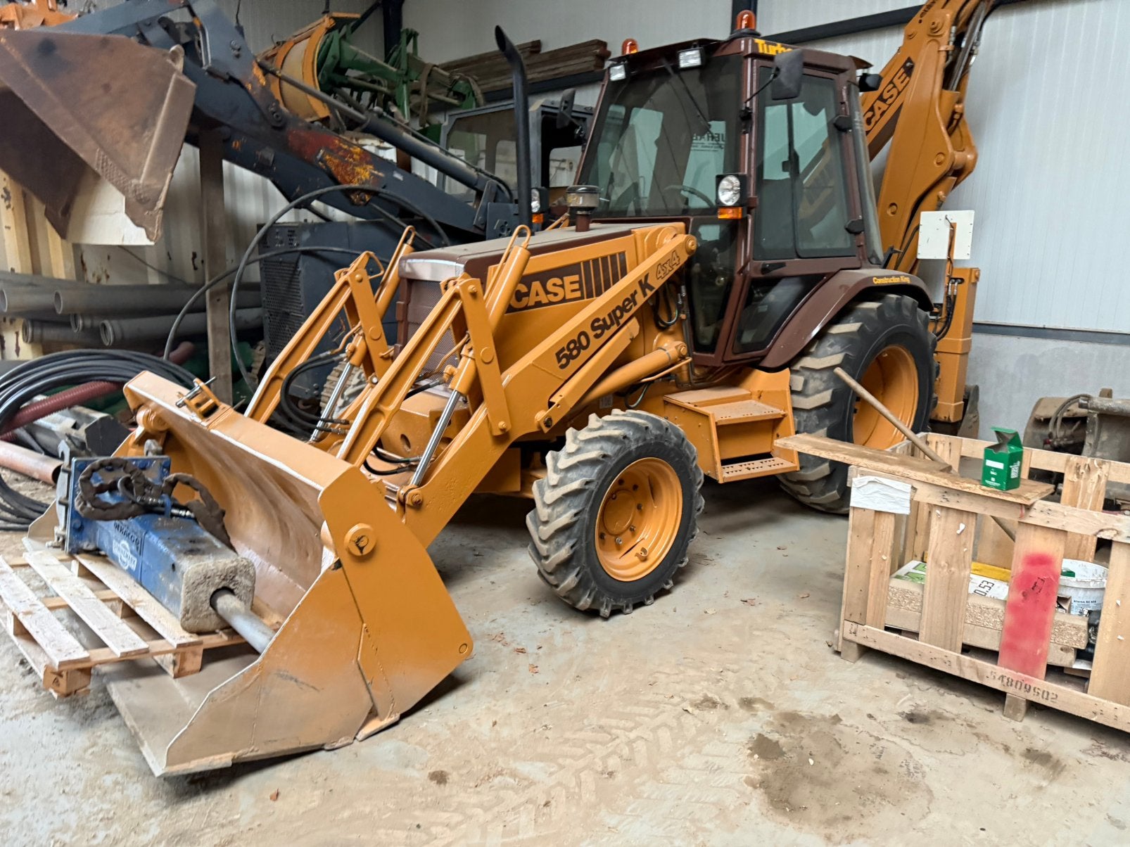 Tractopelle Case 580Sk, Enlèvement