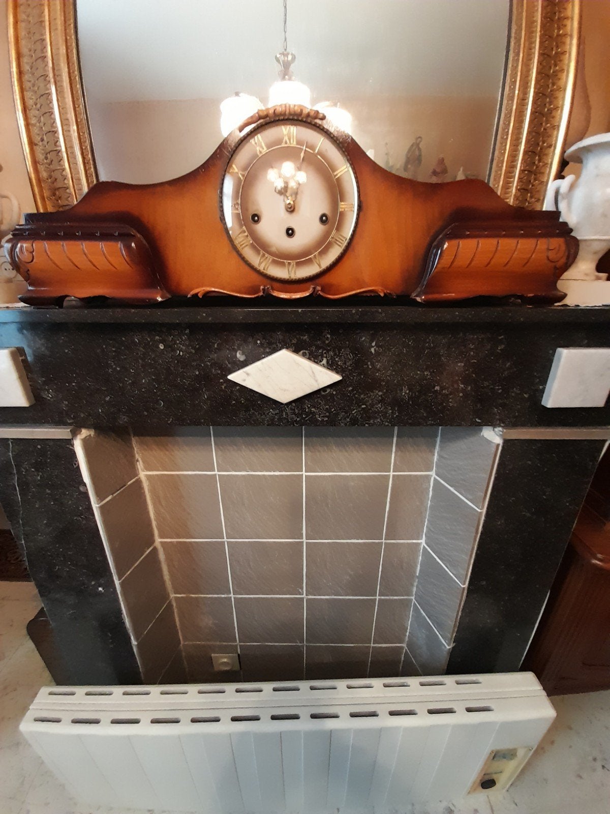 Antieke klok, FHS, ca 1900, werkt perfect, pendule, Antiek en Kunst, Antiek | Klokken, Ophalen