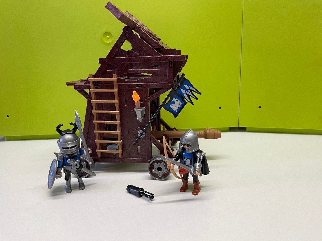 Playmobil Aanvalstoren van de valkenridders, Kinderen en Baby's, Ophalen, Complete set, Zo goed als nieuw, Knights