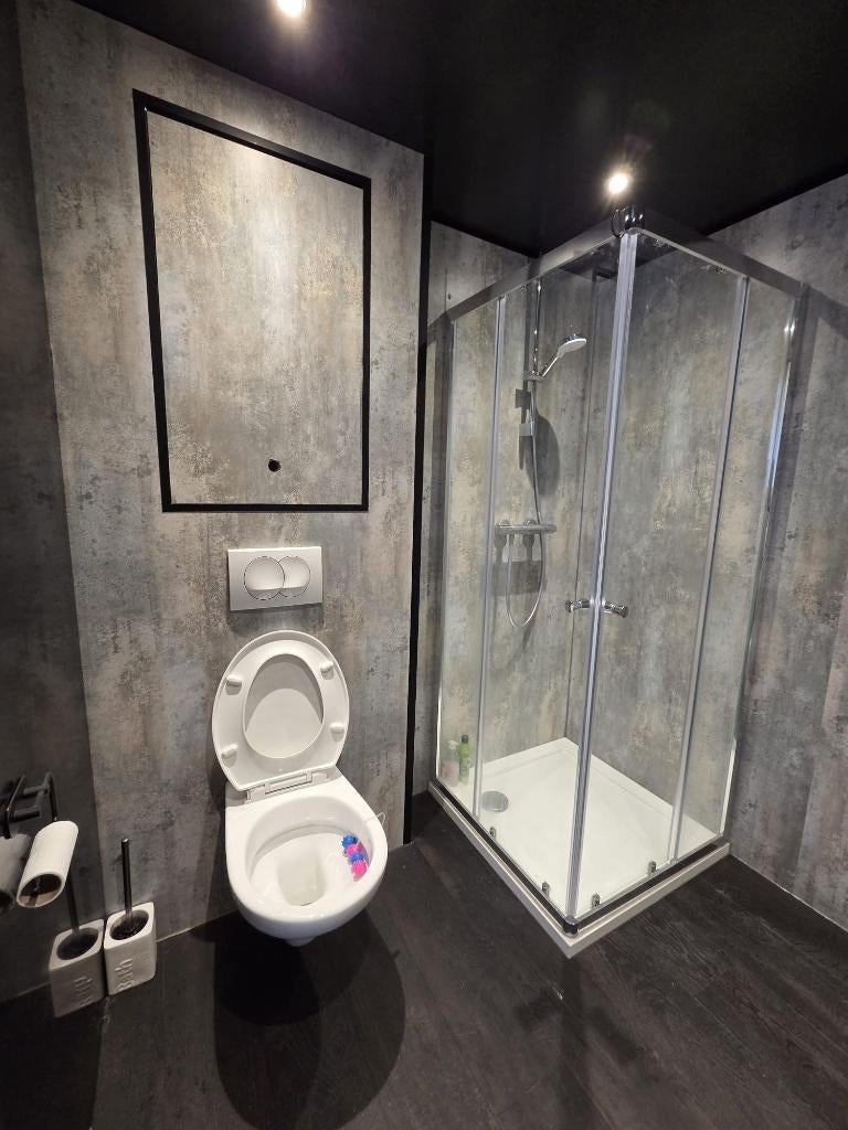 tijdelijke badkamer helemaal compleet, Ophalen, Zo goed als nieuw, Met douche