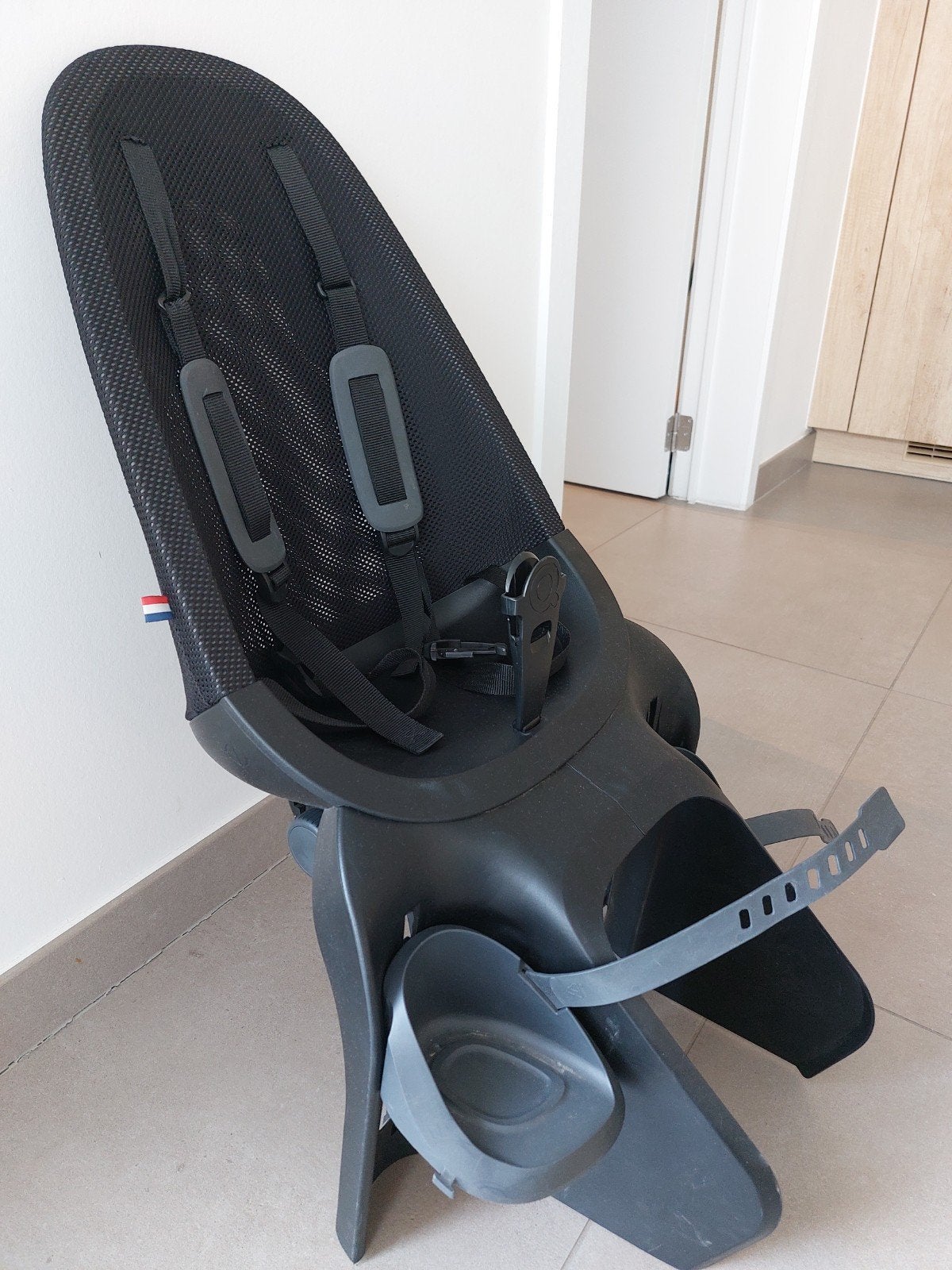 Fietstoel kind tot 24 kg, Ophalen, Achterzitje, Voetsteuntjes, Zo goed als nieuw