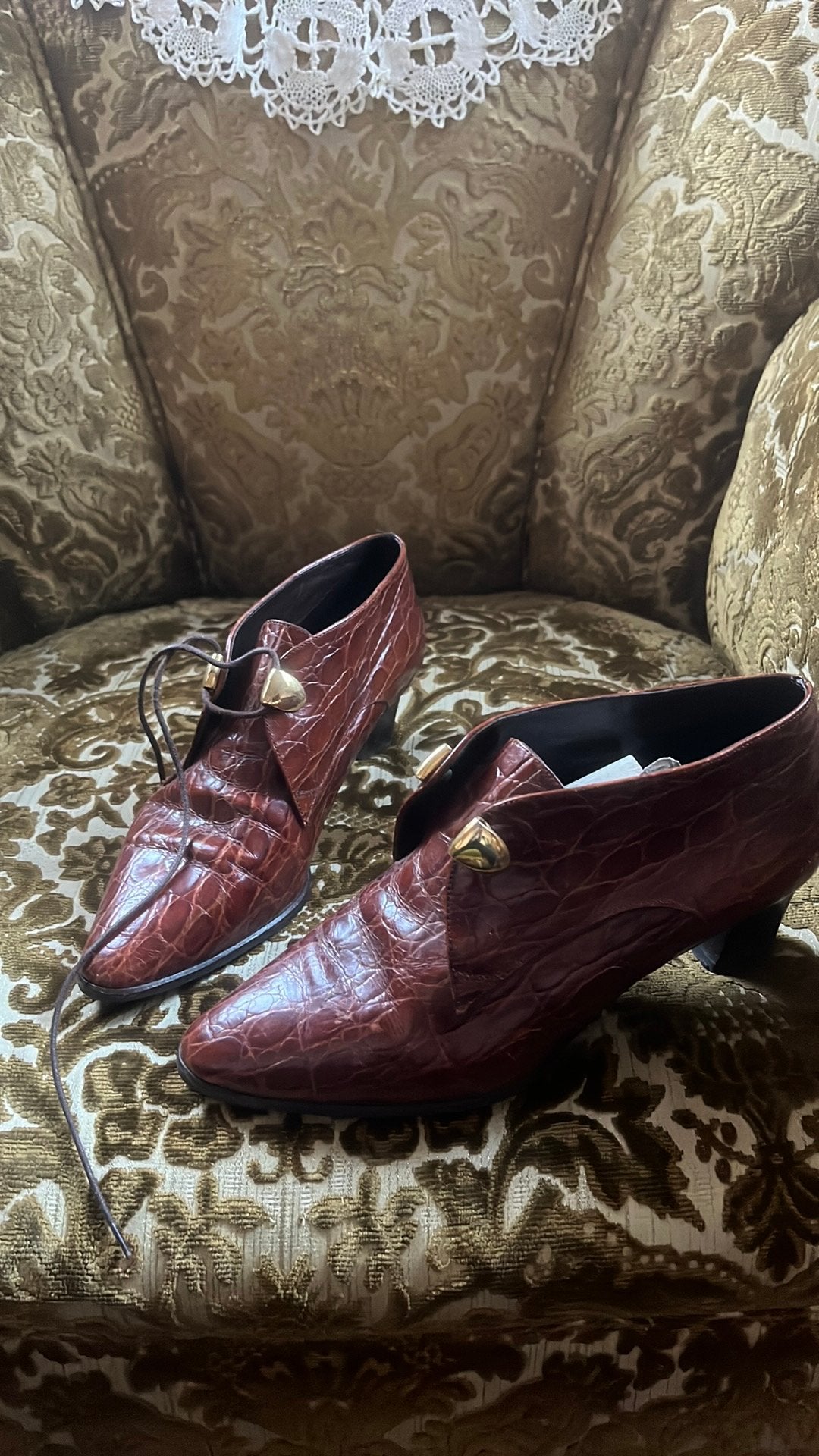 Vintage veterschoenen, Kleding | Dames, Ophalen of Verzenden, Zo goed als nieuw, Bruin