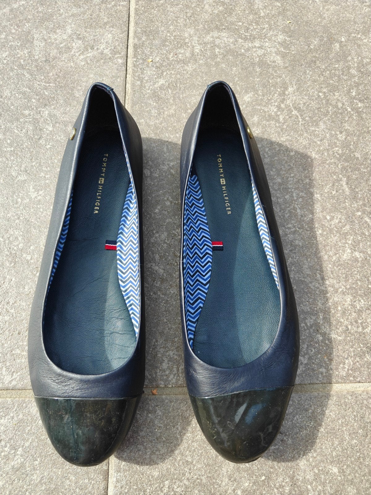 Tommy Hilfiger dames ballerina’s, donkerblauw leer, maat 41, Kleding | Dames, Ophalen of Verzenden