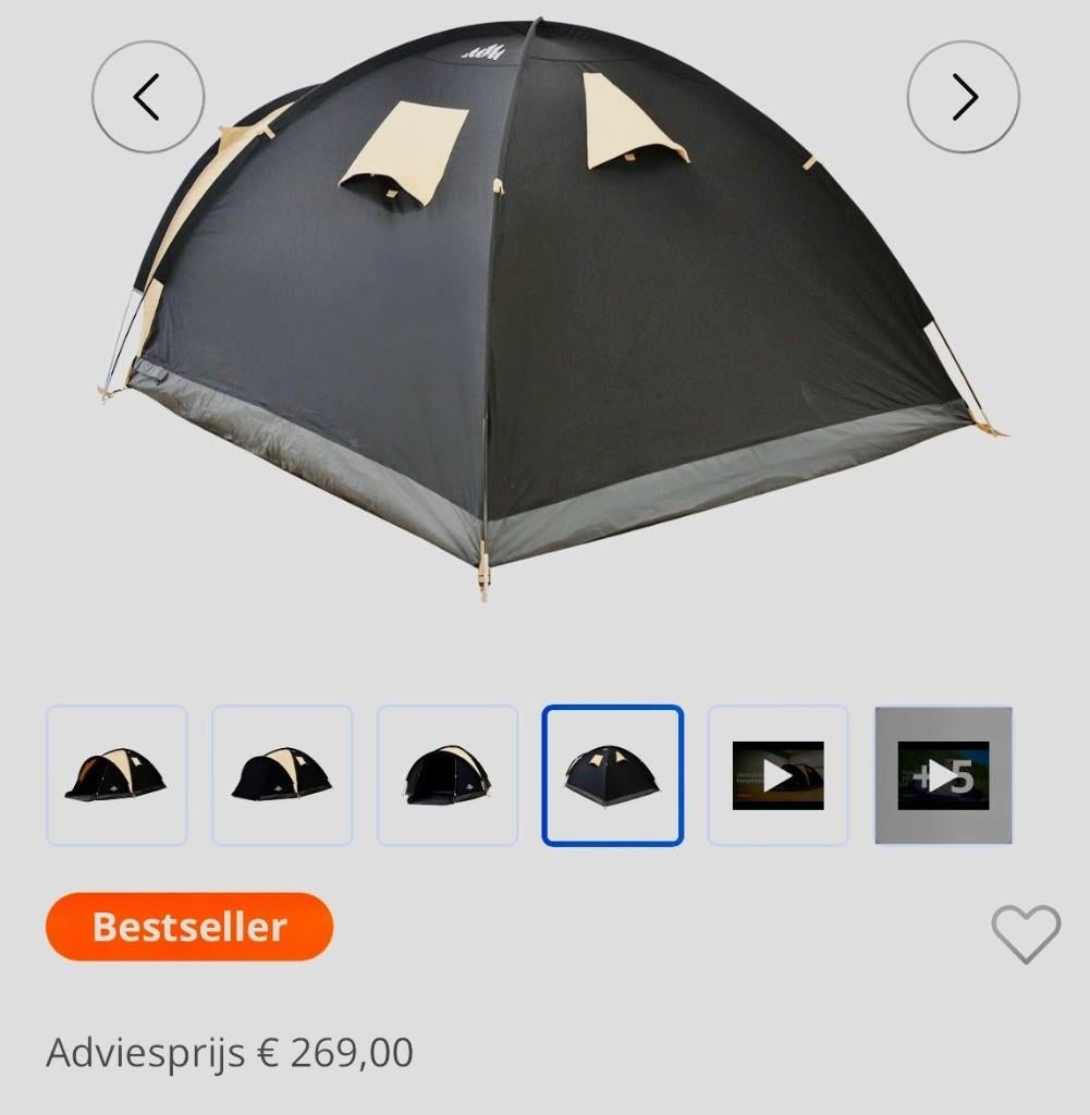 Tent, Caravans en Kamperen, Tenten, Ophalen, Nieuw, Tot en met 3