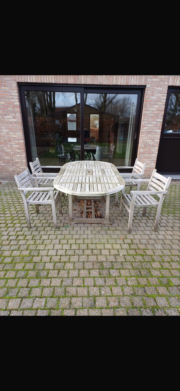 Tuinset met 4 stoelen, Ophalen, 4 zitplaatsen, Gebruikt, Tuinset