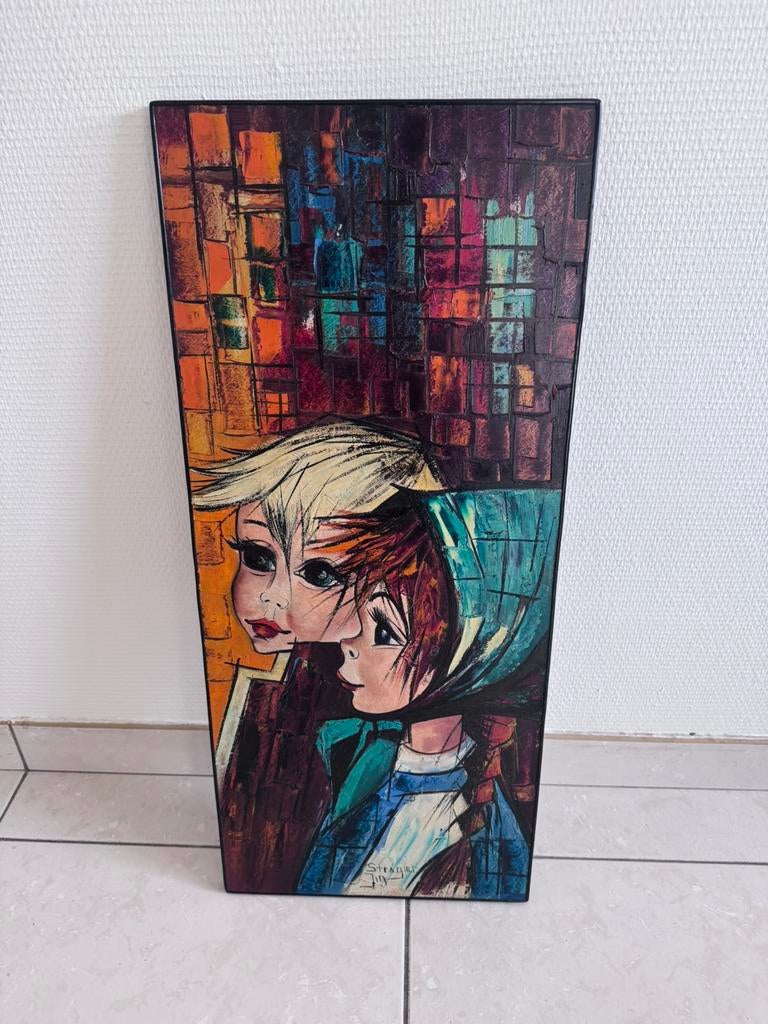 schilderij jaren 80 (stranger jin), Antiek en Kunst, Ophalen