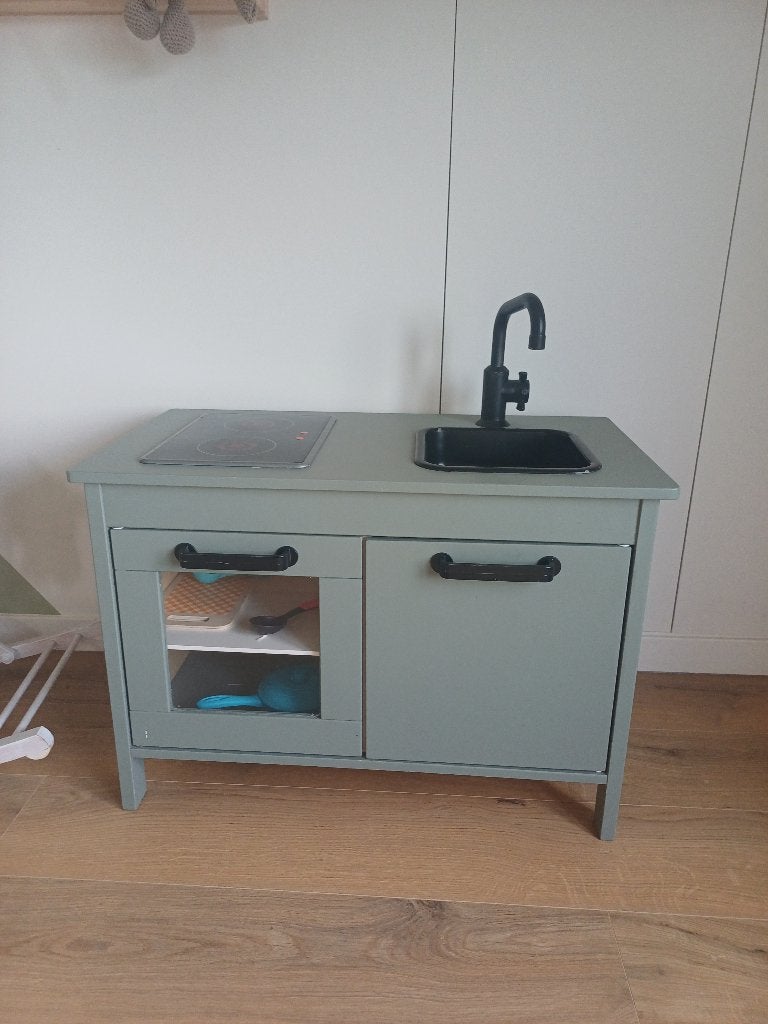 Speelkeuken groen, Ophalen, Gebruikt, Hout, Speelkeuken