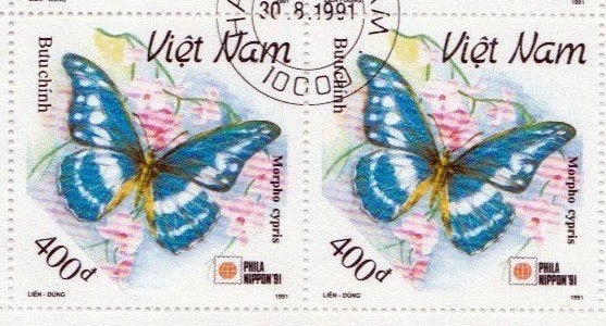 Timbres Faune papillons 7 feuillets, Envoi, Affranchi