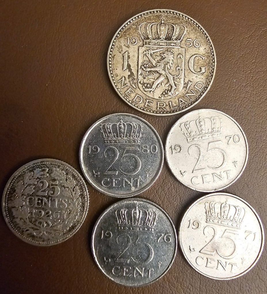 setje nerderlandse munten, Postzegels en Munten, Ophalen, Setje, Zilver, Overige waardes