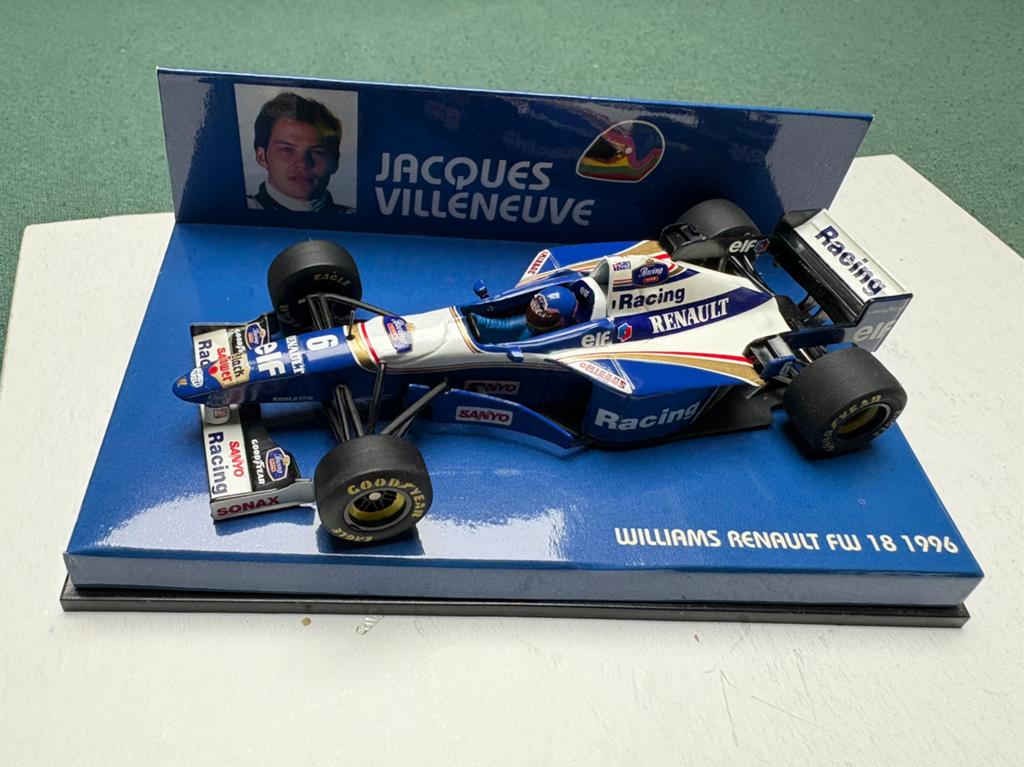 Formula 1 -Williams Renault fw18 1996-j.villeneuve, Hobby & Loisirs créatifs, Voitures miniatures | 1:43, Enlèvement ou Envoi