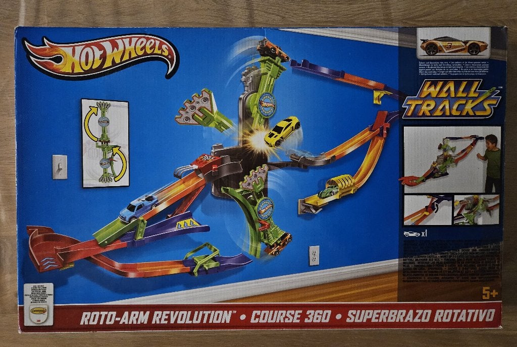 Hot Wheels Wall Tracks Roto-Arm Revolution, Enfants & Bébés, Jouets | Circuits, Électrique, Enlèvement ou Envoi, Hot Wheels, À monter soi-même