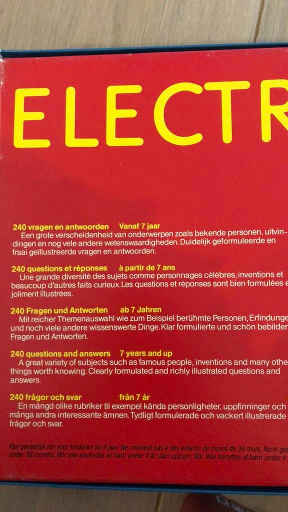 Electro quiz jumbo vintage, Hobby en Vrije tijd, Ophalen of Verzenden, Zo goed als nieuw