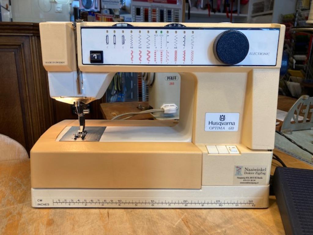Husqvarna Optima 610 naaimachine, Enlèvement ou Envoi, Utilisé, Machine à coudre, Husqvarna