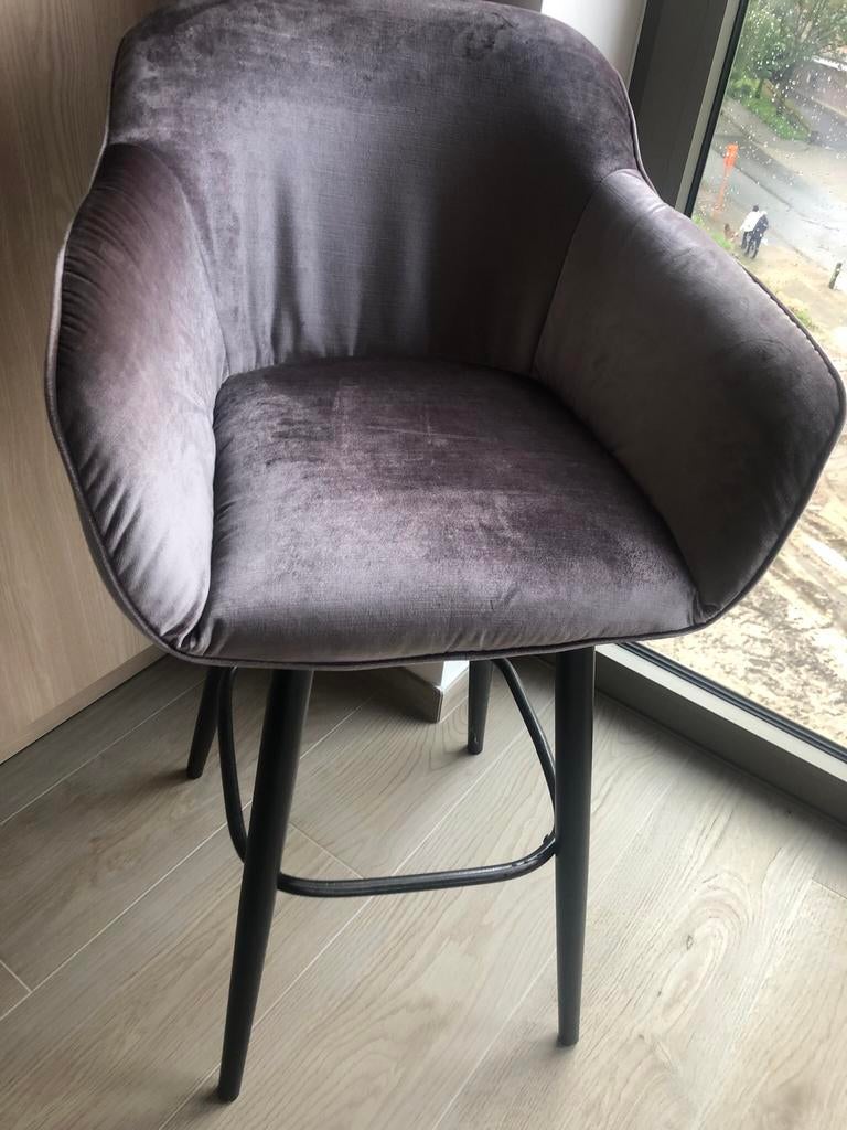 2 barkrukken fluweel RICHMOND interior perfecte staat, Ophalen of Verzenden, Zo goed als nieuw