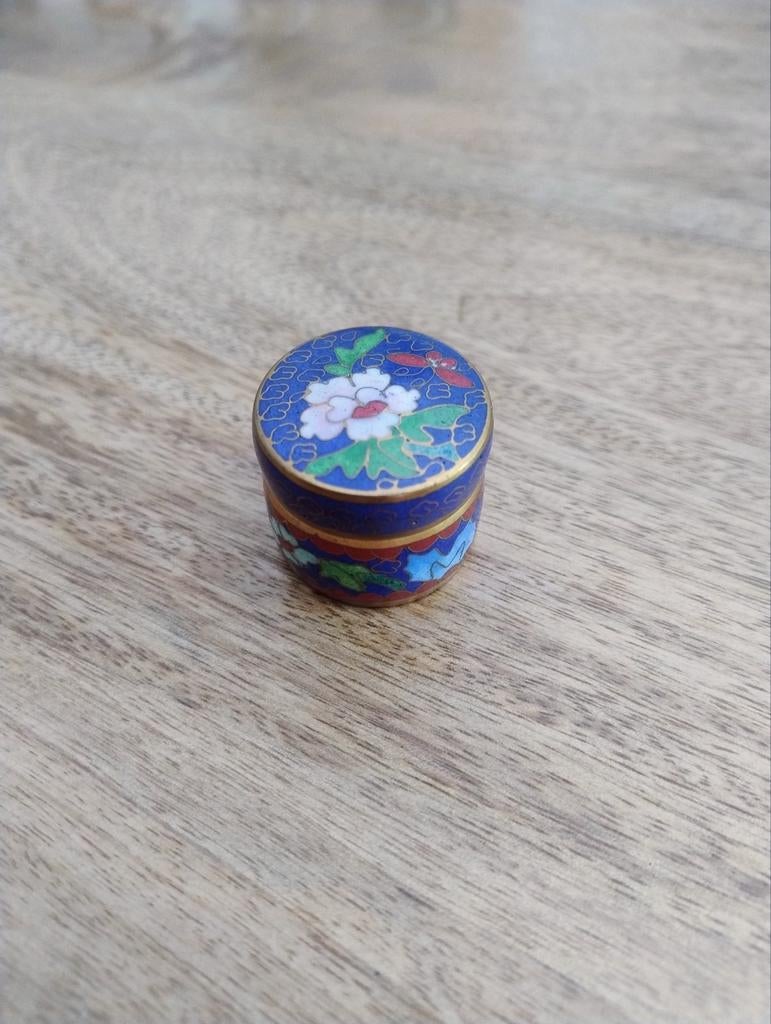 Pillendoosje cloisonné, Verzamelen, Ophalen of Verzenden