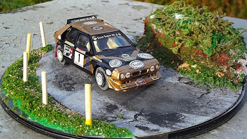Diorama Lancia Delta S4 F. TABATON Rallye des Garrigues 1986, Hobby en Vrije tijd, Ophalen, Gebruikt, 1:35 tot 1:50, Diorama