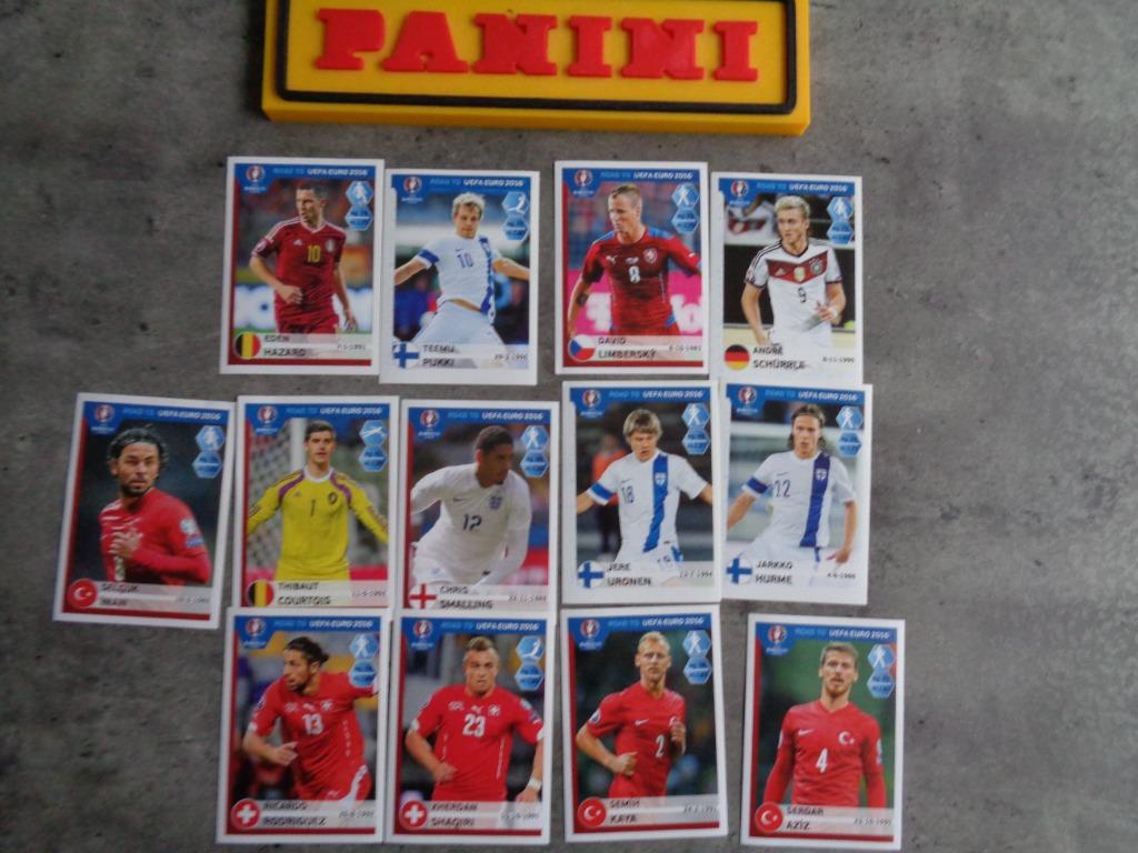 PANINI voetbal stickers EURO 2016 13x, Verzenden