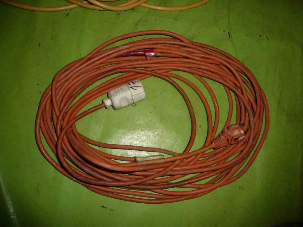 allonge électrique 3x1,5² - longueur 17 m couleur orange, Ophalen of Verzenden, Gebruikt