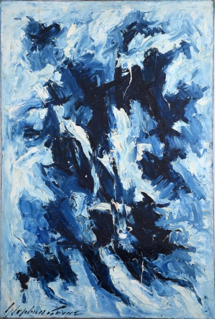 Groot Abstract Schilderij Stephan Gorus, Enlèvement