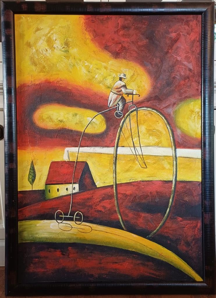 Peinture surréaliste dans le style de Salvador Dali, Antiquités & Art, Art | Peinture | Abstraite, Enlèvement ou Envoi
