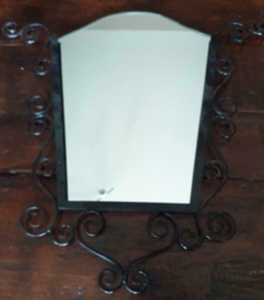 Wandspiegel 540mm - Smeedijzer, Gebruikt, Ophalen of Verzenden, Minder dan 100 cm, Overige vormen