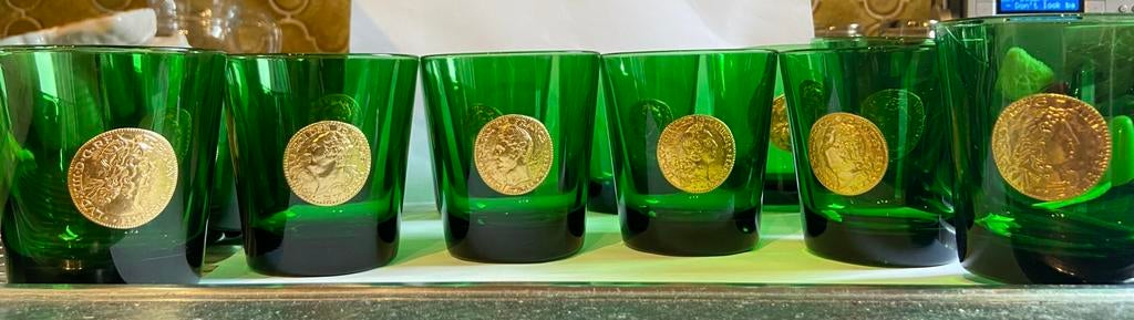 Set de 12 verres verts « Byrrh », Enlèvement ou Envoi, Comme neuf, Autres types