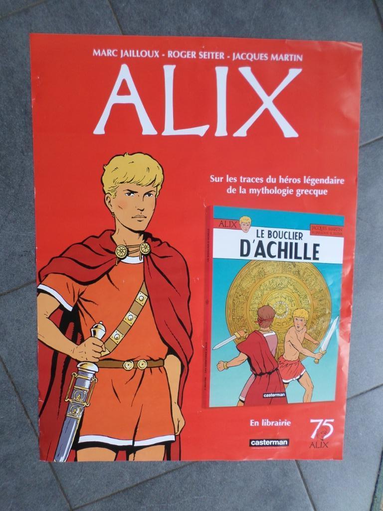 Alix - le bouclier d'Achille - affiche 80x60 - 2023, Collections, Enlèvement ou Envoi, Rectangulaire vertical, A1 jusqu'à A3, Utilisé