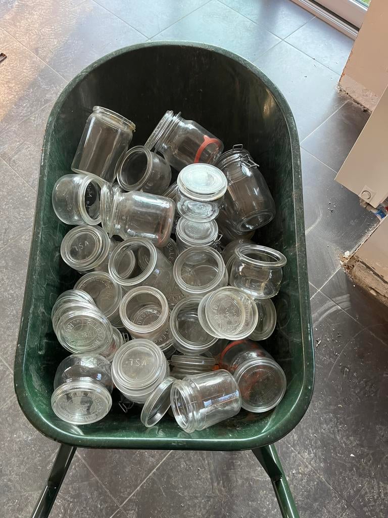 20á25 glazen bokalen, Ophalen of Verzenden, Gebruikt, Glas, Pot, Bus of Blik