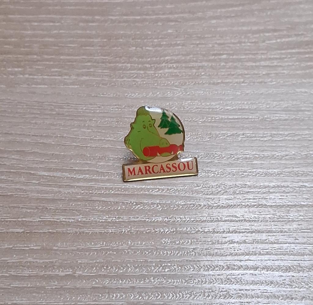 PIN - MARCASSOU - EVERZWIJN - WORST - SAUCISSON, Collections, Envoi, Utilisé, Marque, Insigne ou Pin's