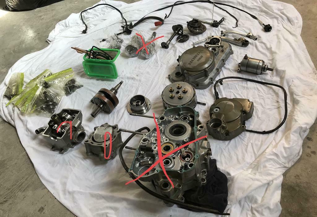 Vend pieces moteur crf 250x 2008 ( hm), Motos, Enlèvement
