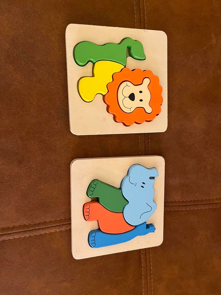 Bremel houten kinder puzzels – dierenthema (2 stuks), Ophalen, Zo goed als nieuw
