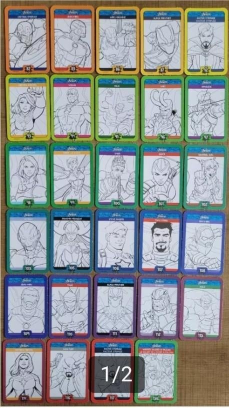 Marvel Avengers: 29 verzamelkaarten, Verzamelen, Ophalen of Verzenden, Zo goed als nieuw, Film, Foto of Kaart