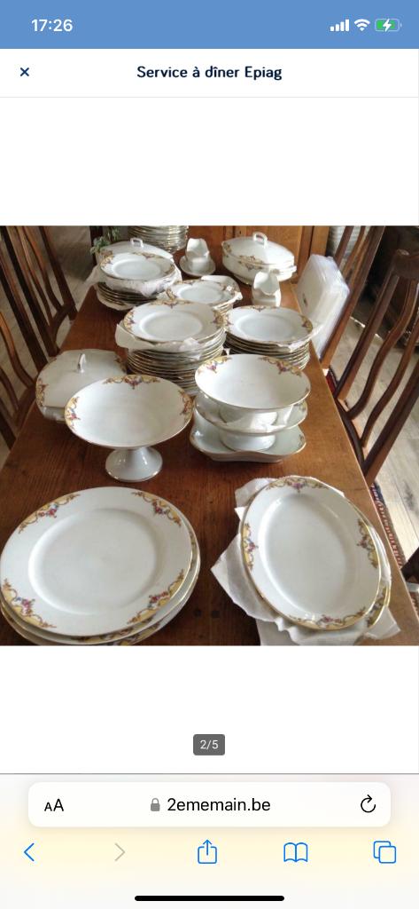 Service ancien en porcelaine, Ophalen