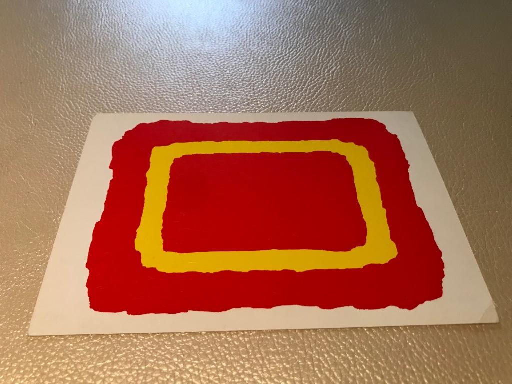 Bram Bogart artcard jaren 70, Ophalen of Verzenden, Zo goed als nieuw, Schilder- en Tekenkunst