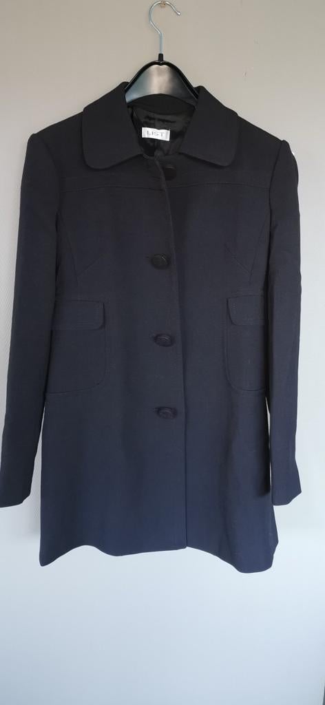 Donkergrijze mantel List maat 38 (Italiaanse maat 44), Kleding | Dames, Maat 38/40 (M), Nieuw, Ophalen of Verzenden, Grijs