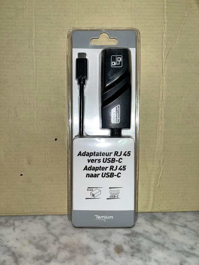 Temium USB-C  RJ45 Ethernet-adapter – nieuw, Ophalen of Verzenden, Nieuw