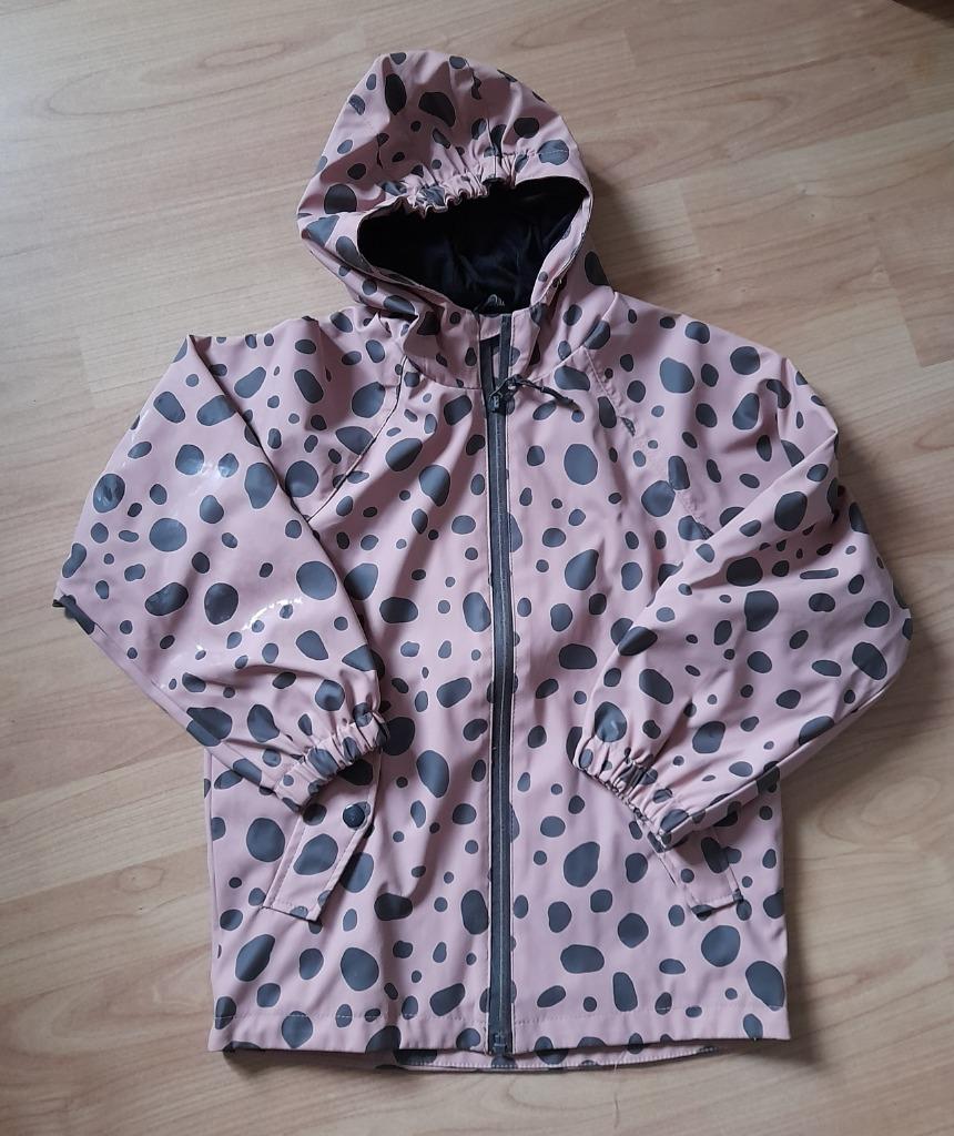 Regenjas roze met stippen - maat 128, Enlèvement ou Envoi, Comme neuf, Mountain peak, Fille