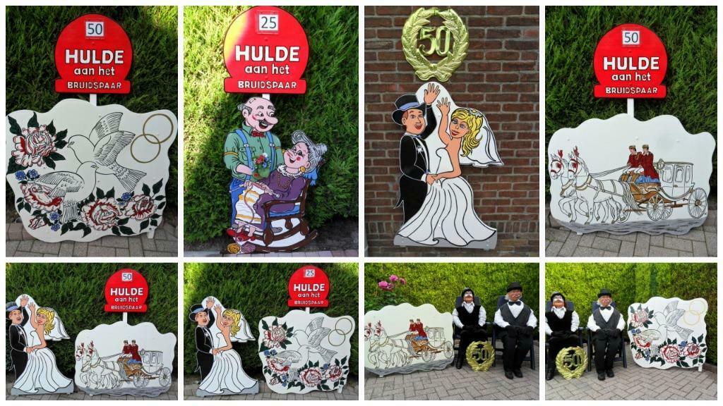 Feestversiering / Jubilea / Huwelijk / Feestborden / Poppen., Ophalen, Nieuw, Feestartikel