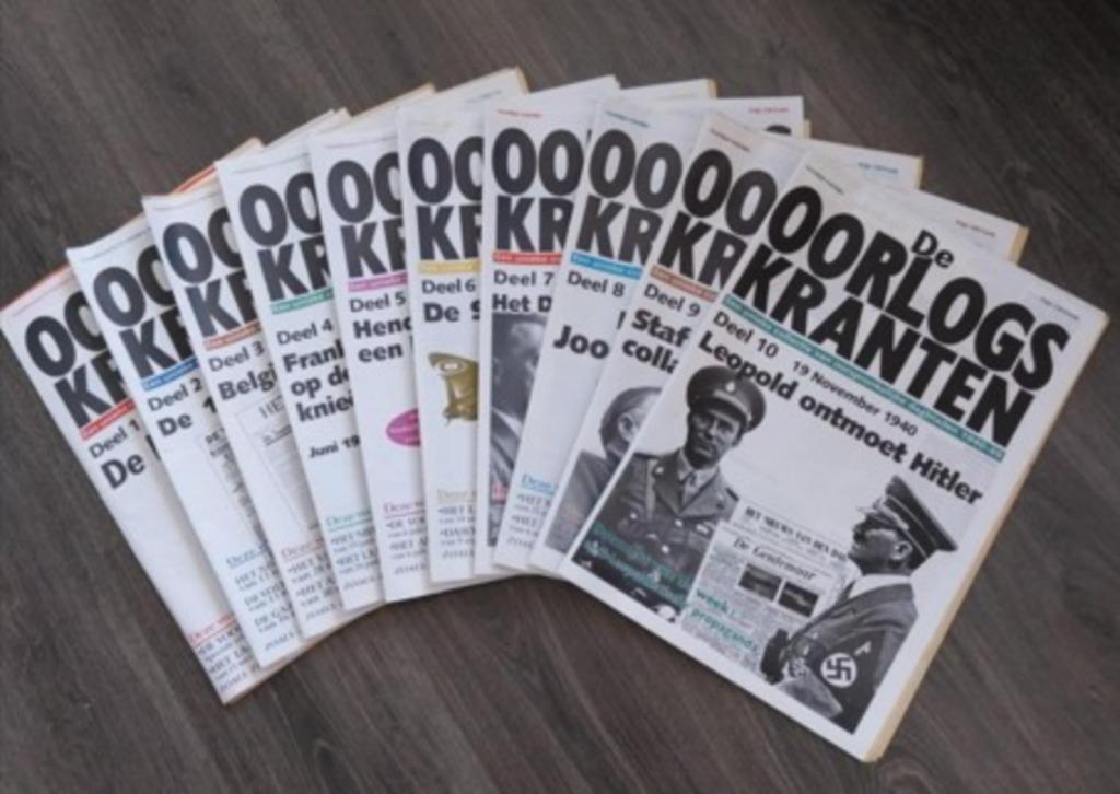 oorlogskranten,een unieke collectie van oorlogskranten 79 st, Verzamelen, Ophalen of Verzenden, 1940 tot 1960, Krant