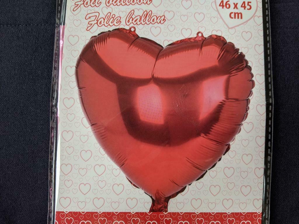 Ballon aluminium grand coeur 46 x 45 cm, Envoi, Neuf