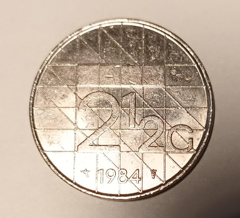 pièce de 2½ florins gulden Béatrix 1984 nederland, Enlèvement ou Envoi, 2½ florins
