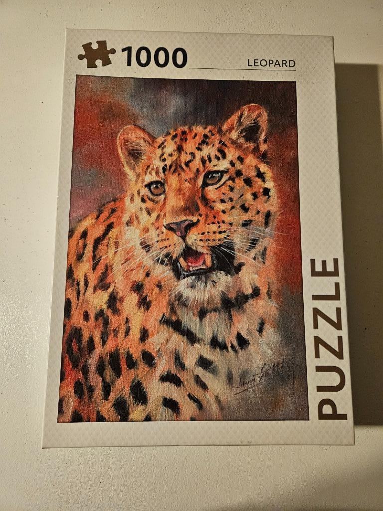 Puzzel Rebo 1000 stukjes Leopard, Hobby en Vrije tijd, Denksport en Puzzels, Ophalen of Verzenden, 500 t/m 1500 stukjes, Gebruikt