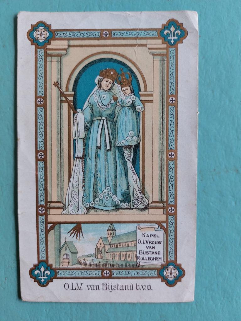 oud bidprentje Rolleghem (Rollegem), Envoi, Image pieuse