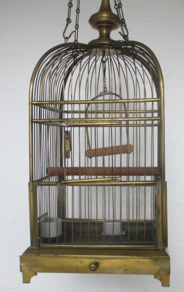 uitzonderlijk mooie grote antieke koperen vogelkooi, Antiek en Kunst, Ophalen