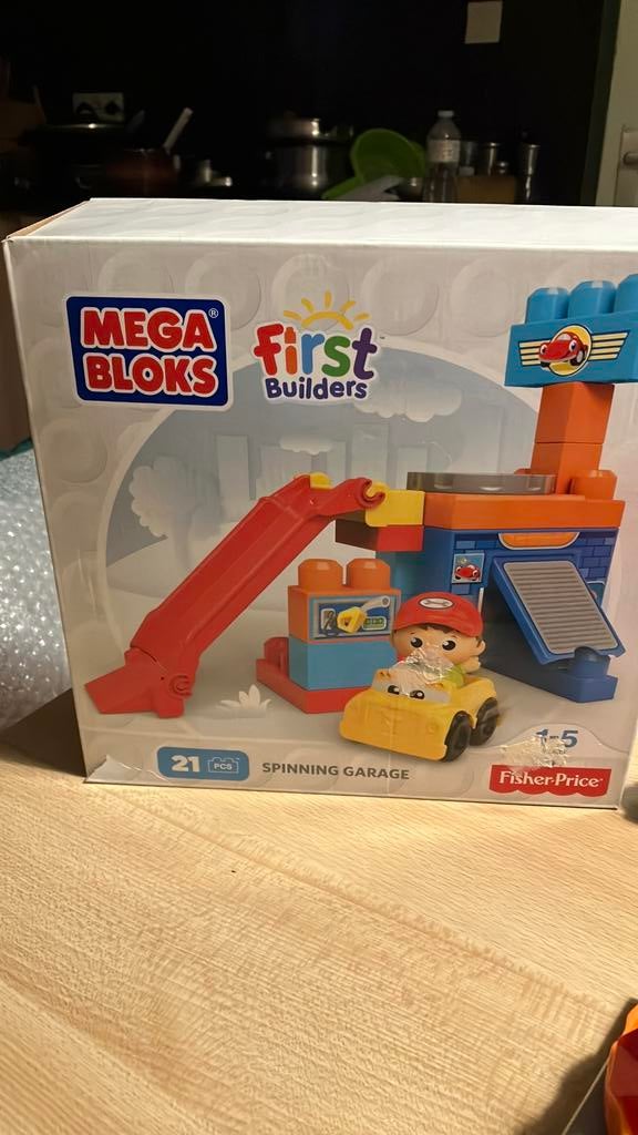 Megabloks spinnin garage fisher price, Ophalen, Zo goed als nieuw, Megabloks