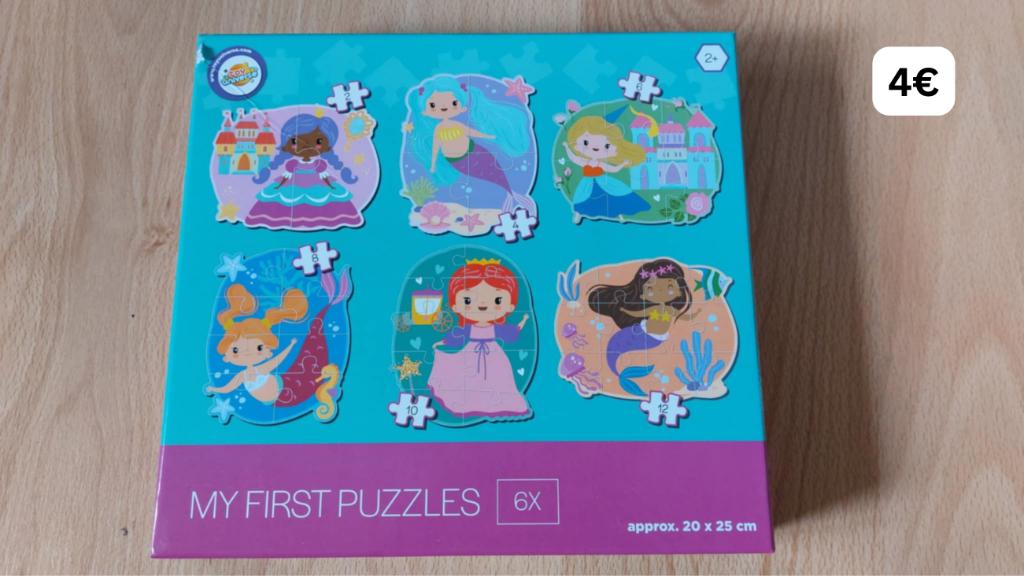 6 puzzels zeemeerminnen 2 tot 12 stuks, Ophalen of Verzenden, Minder dan 10 stukjes, Gebruikt, 2 tot 4 jaar